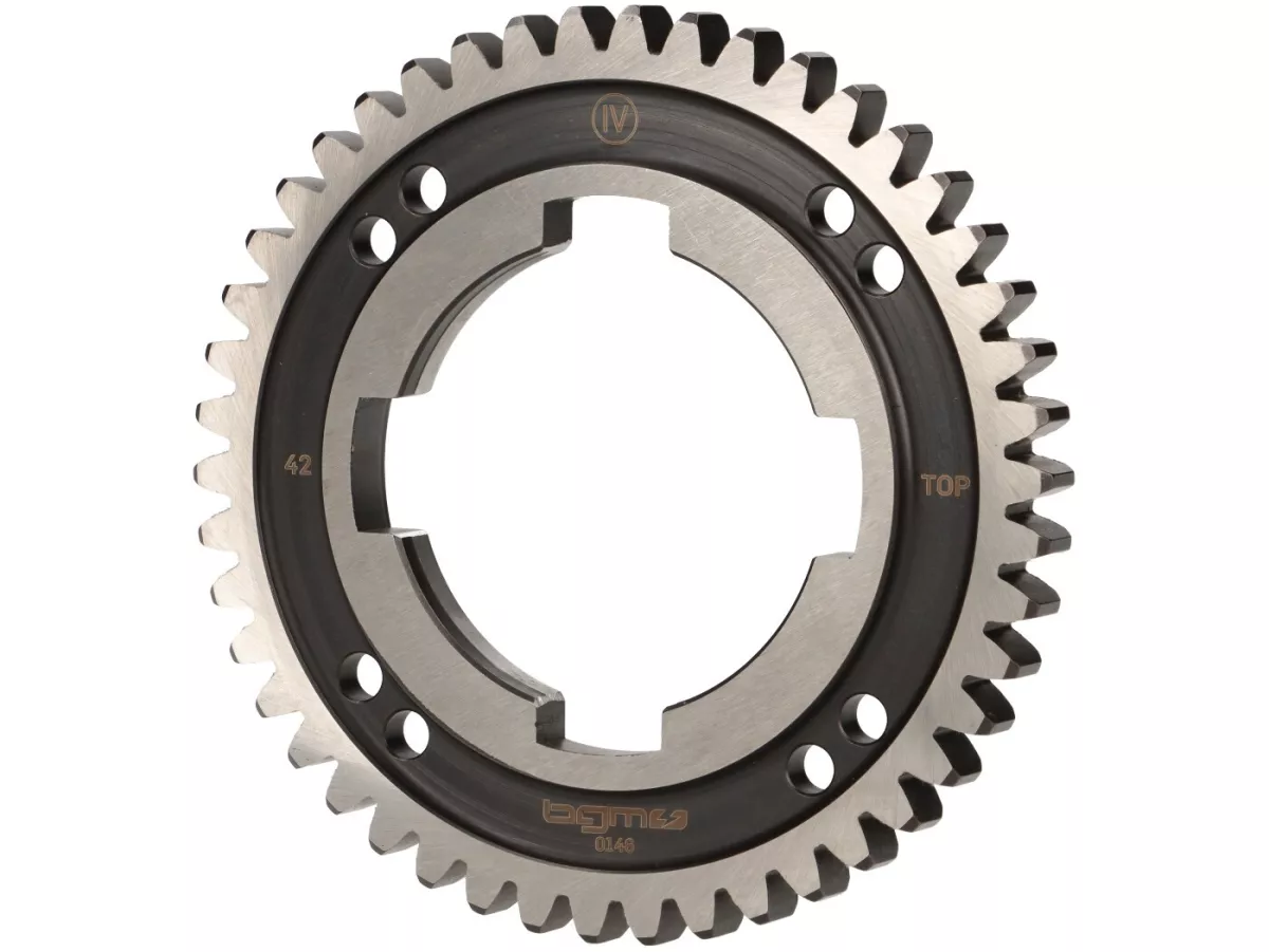 Växel 4 -BGM PRO, 4-växlad växellåda- Vespa PK S, PK XL1, PK XL2, ETS, V50 (V5A1T från nr 69444), Special (V5B3T från nr 94315), Elestart (V5B4T från nr 1514), PV125 (VMA2T från nr 150203), ET3 (VMB1T från nr 8161) - 46 tänder (std)