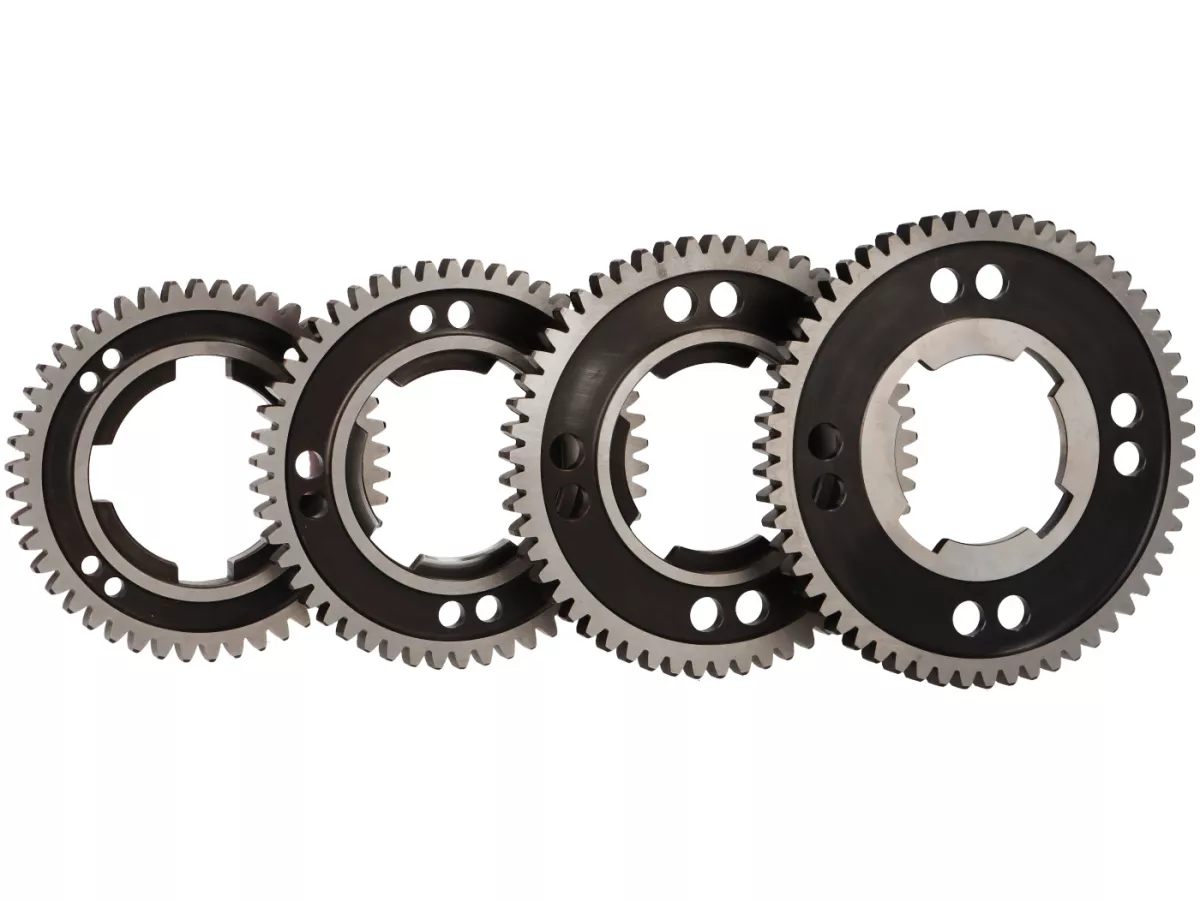 Set di ingranaggi -BGM PRO Touring- Vespa Smallframe, 4 marce - 58, 54, 50, 46 denti, Vespa PK S, PK XL1, PK XL2, ETS, V50 (V5A1T dal n. 69444), Special (V5B3T dal n. 94315), Elestart (V5B4T dal n. 1514), PV125 (VMA2T dal n. 150203), ET3 (VMB1T dal n. 816