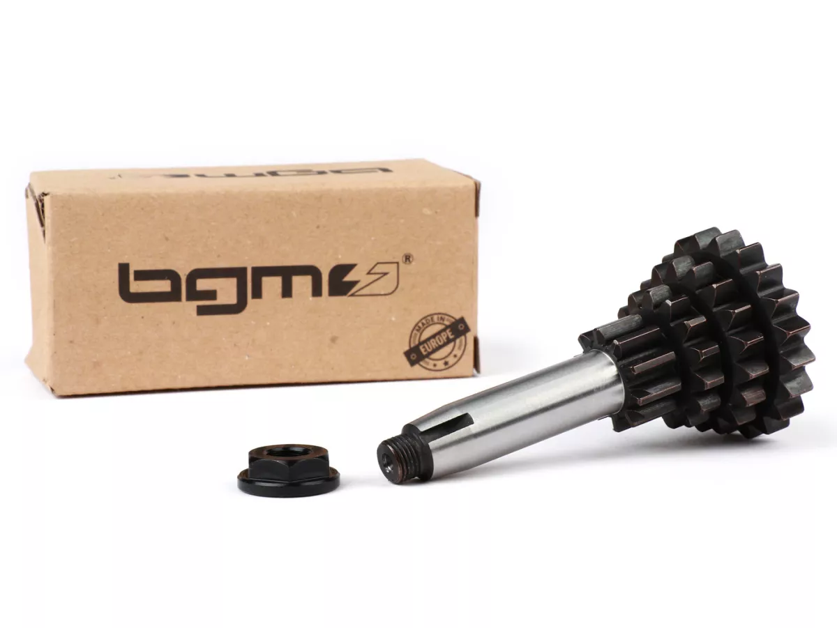 Toma de fuerza -BGM PRO Sport- Vespa V50, PV125, ET3, PK50, PK80, PK125 S-XL - 10-14-17-20 dientes (usado con caja de cambios original, tercera marcha corta, cuarta marcha extra corta)