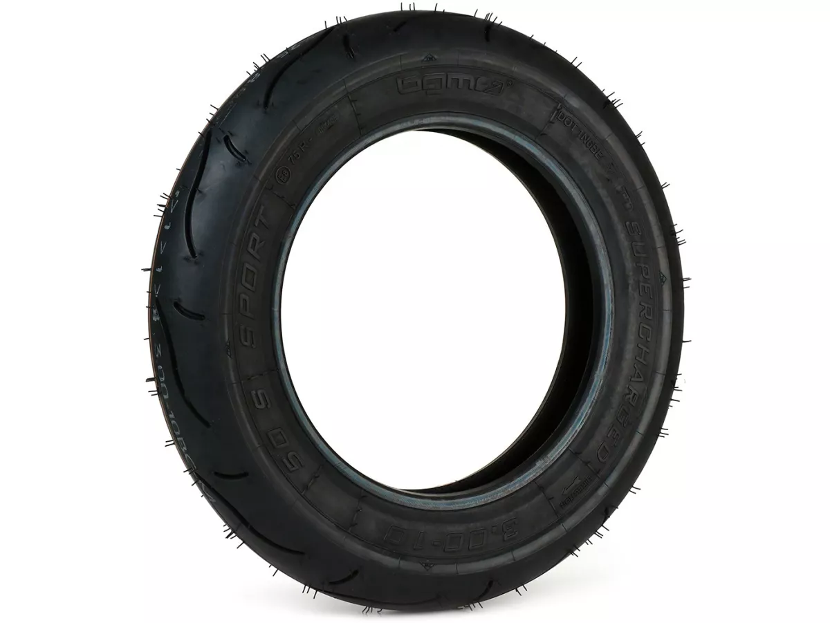 Pneu -BGM Sport (fabriqué en Allemagne par Heidenau)- 3.00 - 10 pouces TT/TL 50S 180 km/h (reinforced)