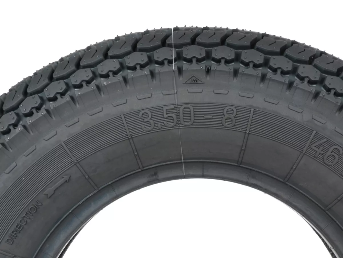 Kit de pneus -3x-BGM Classic (Made in Germany)- 3.50 - 8 pouces (4PR) TT 46P 150 km/h (reinforced) - pour les jantes de tubes uniquement