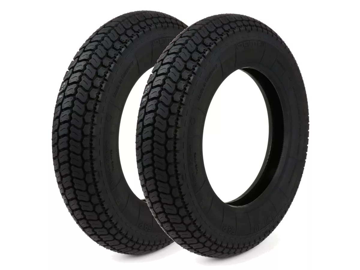 Bandenset -2x-BGM Classic (Made in Germany)- 3.50 - 10 inch TT 59P 150 km/u (versterkt)- alleen voor velgen met binnenband