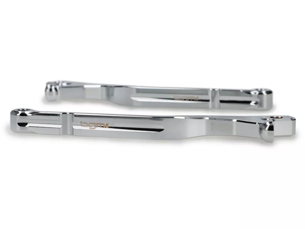 Brake lever set -BGM PRO CNC Sport, long (165mm)- Vespa GTS 125-300 - (from 2023 with Nissin brake system)- chrome - ABE