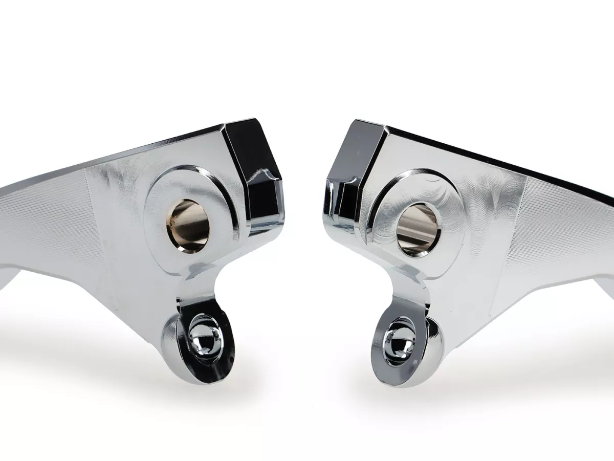 Brake lever set -BGM PRO CNC Sport, long (165mm)- Vespa GTS 125-300 - (from 2023 with Nissin brake system)- chrome - ABE