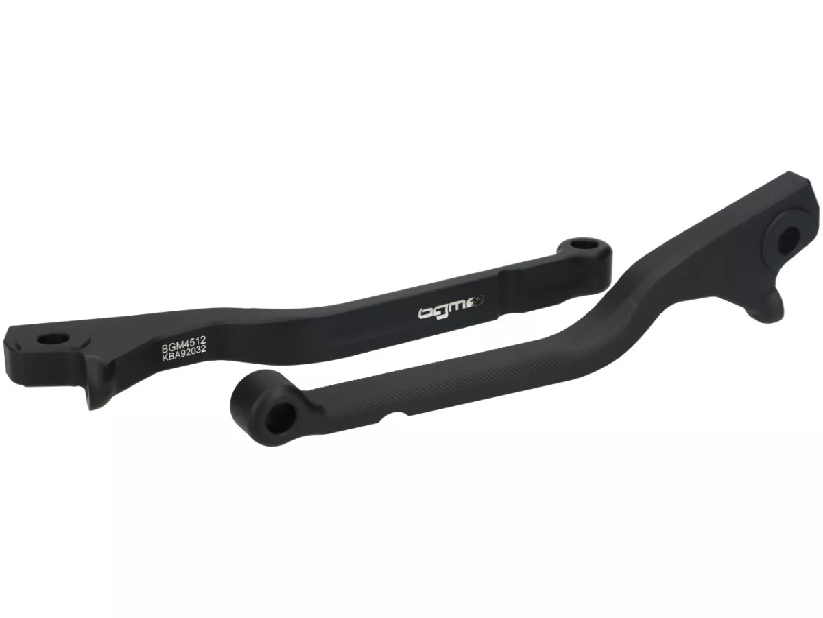 Set tuas rem -BGM PRO CNC Sport, panjang (165mm) - Vespa GTS 125-300 - (mulai tahun 2023 dengan sistem rem Nissin) - hitam matt - ABE