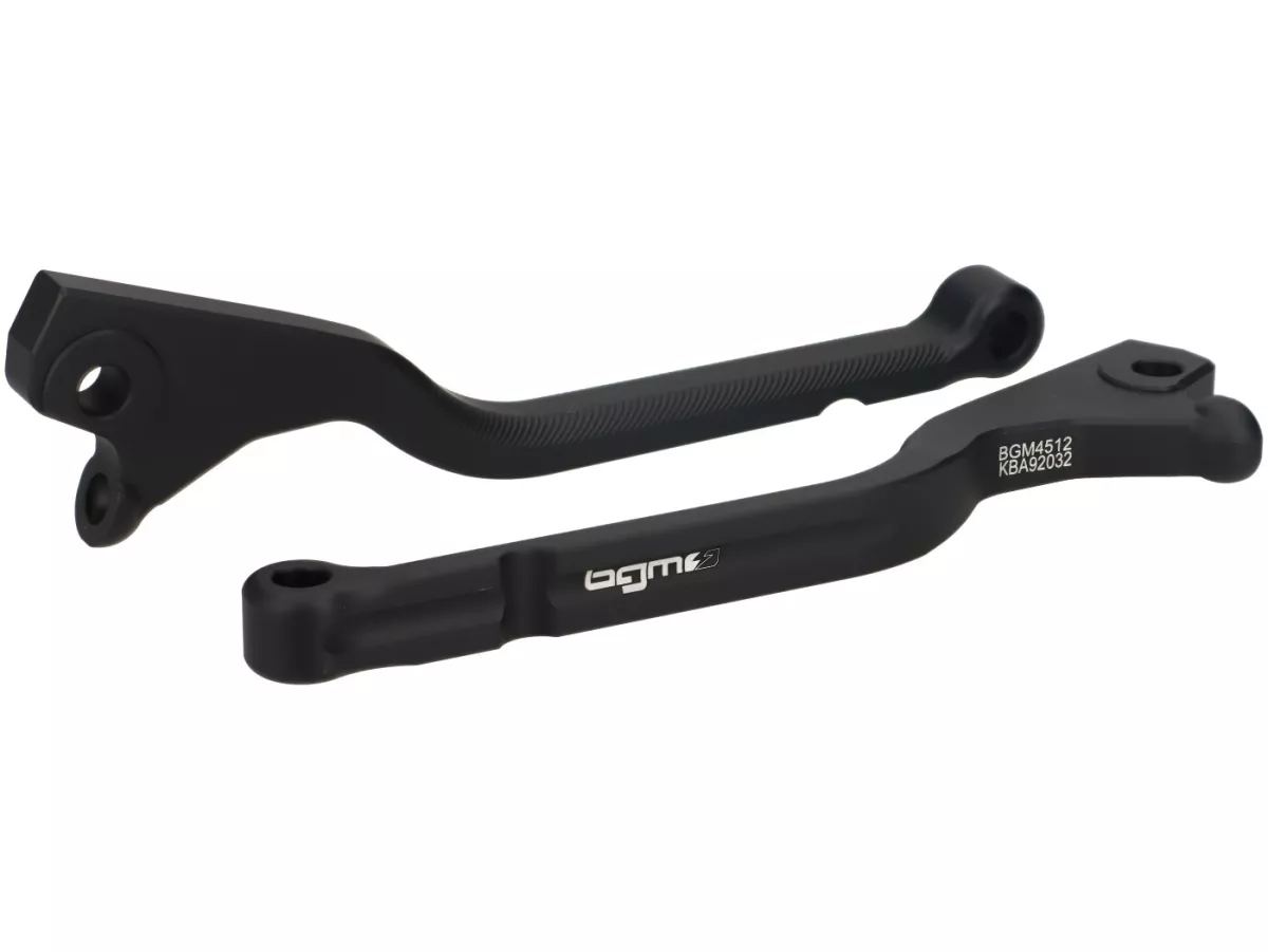 Set tuas rem -BGM PRO CNC Sport, panjang (165mm) - Vespa GTS 125-300 - (mulai tahun 2023 dengan sistem rem Nissin) - hitam matt - ABE