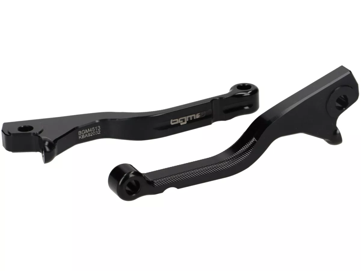 Set leva freno -BGM PRO CNC Sport, corta (130mm)- Vespa GTS 125-300 - (dal 2023 con impianto frenante Nissin)- nero lucido - ABE