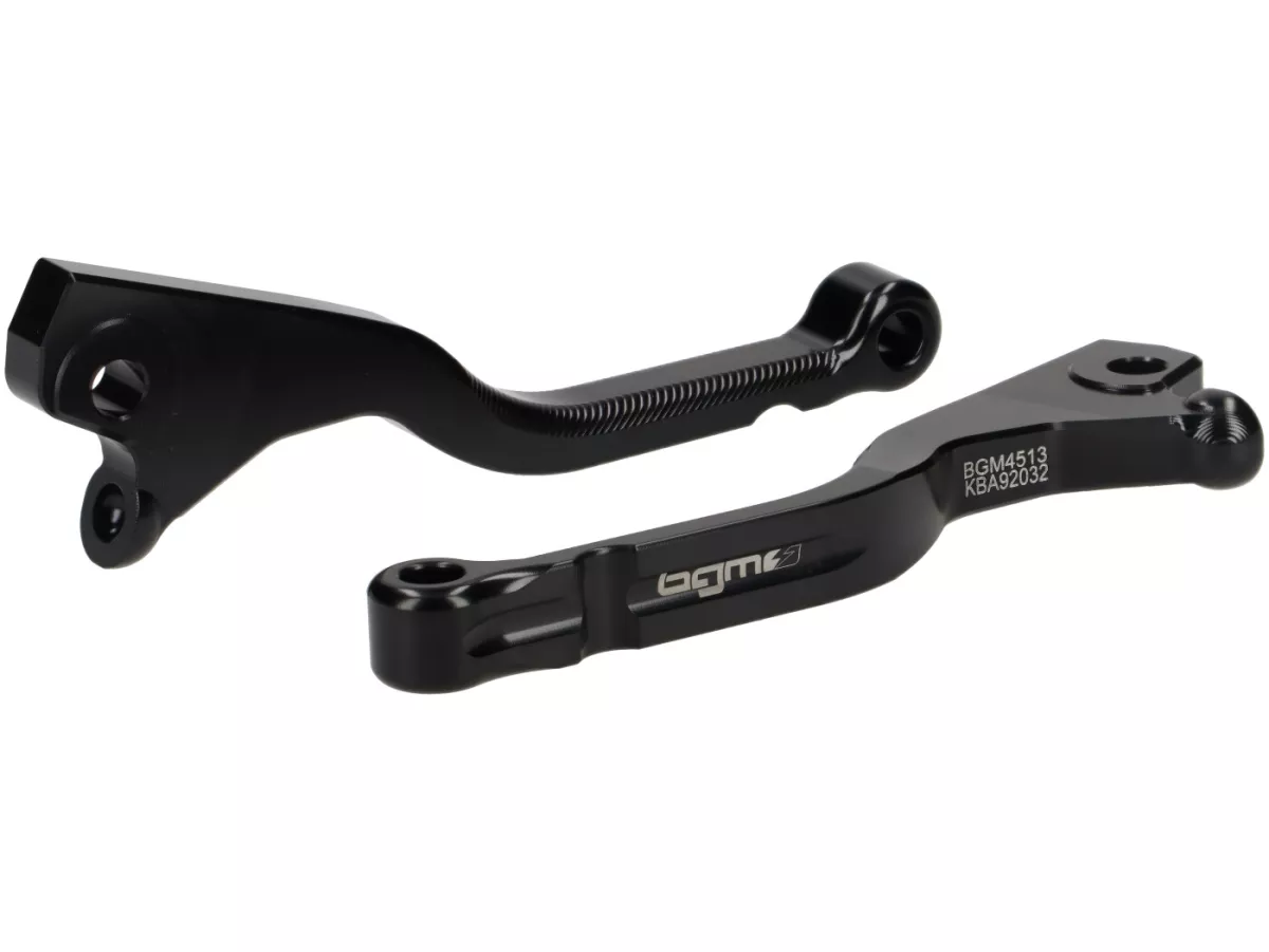 Set leva freno -BGM PRO CNC Sport, corta (130mm)- Vespa GTS 125-300 - (dal 2023 con impianto frenante Nissin)- nero lucido - ABE