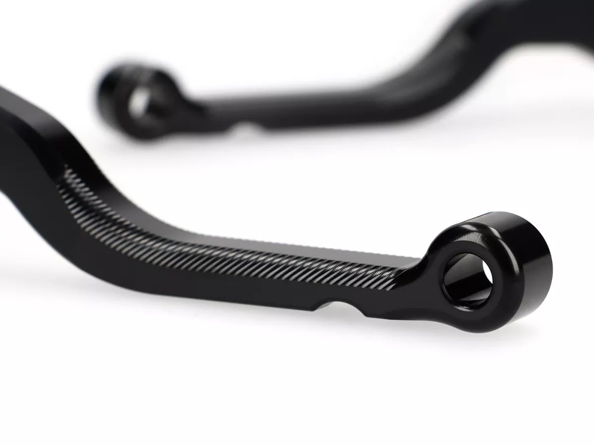 Set leva freno -BGM PRO CNC Sport, corta (130mm)- Vespa GTS 125-300 - (dal 2023 con impianto frenante Nissin)- nero lucido - ABE