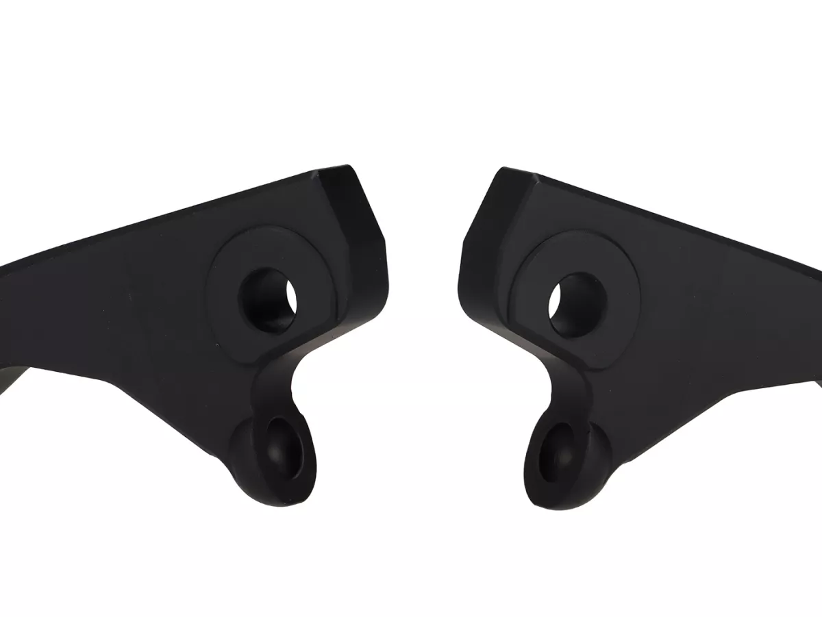 Set tuas rem -BGM PRO CNC Sport, panjang (165mm), jangkauan pendek - Vespa GTS 125-300 - (mulai tahun 2023 dengan sistem rem Nissin) - hitam matt - ABE