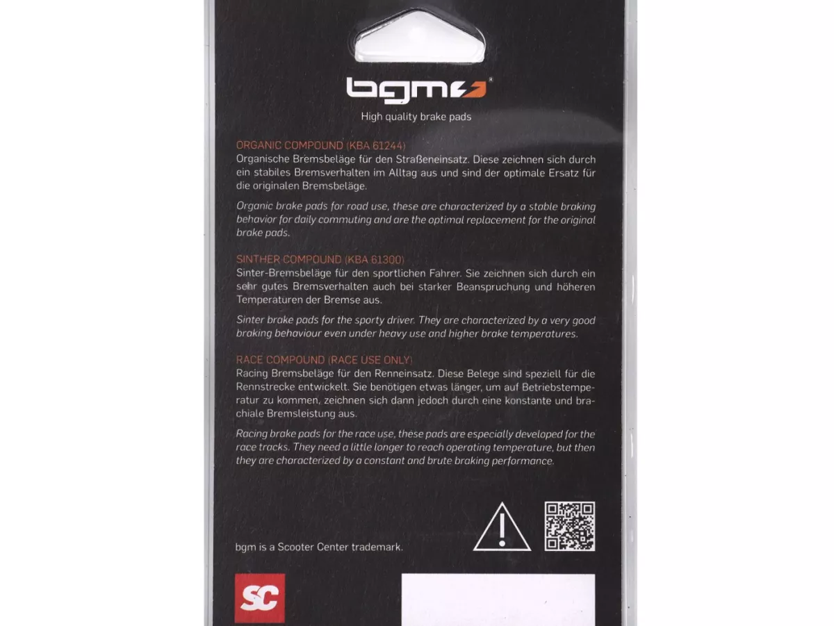 Bremsbeläge -BGM PRO, hinten, Nissin-Bremszange (55,5 x 50 x 7 mm) für Vespa GTS, GTS Super, GTV 125-310ccm (2023-)