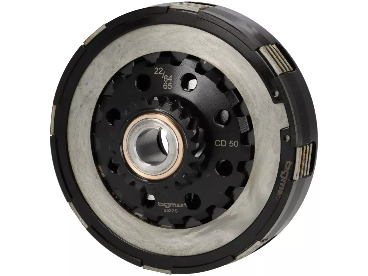 Embrague 22T (64/65) -BGM PRO Superstrong 2.0 Touring CR Ultralube - forro Cosa2 (aluminio 14mm/sinter)- 22 dientes para rueda primaria 64/65T - Vespa PX200, Rally200 -(pre. BGM8722ULT)