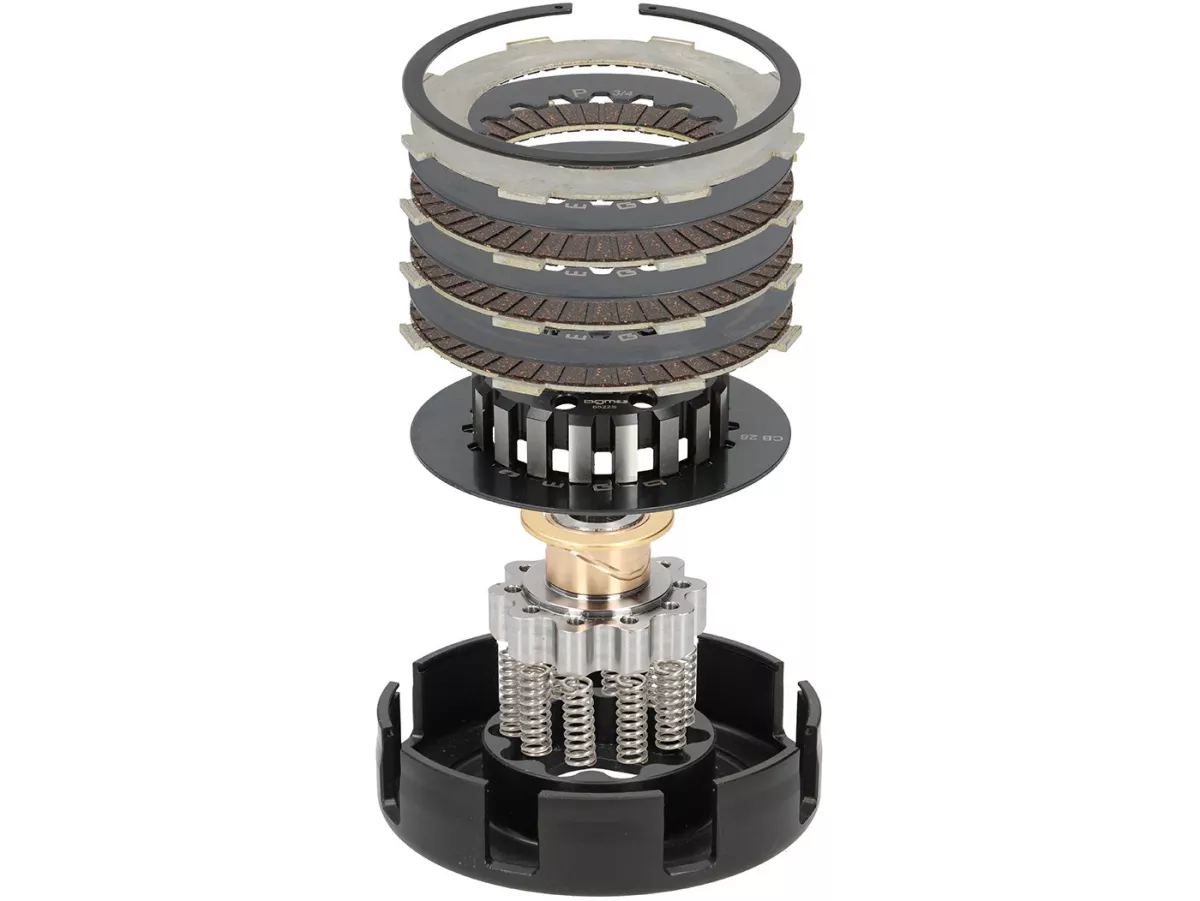 Embrague 24T (64/65) -BGM PRO Superstrong 2.0 Touring CR Ultralube - forro Cosa2 (aluminio 14mm/sinter)- 24 dientes para rueda primaria 64/65T - Vespa PX200, Rally200 -(pre. BGM8724ULT)