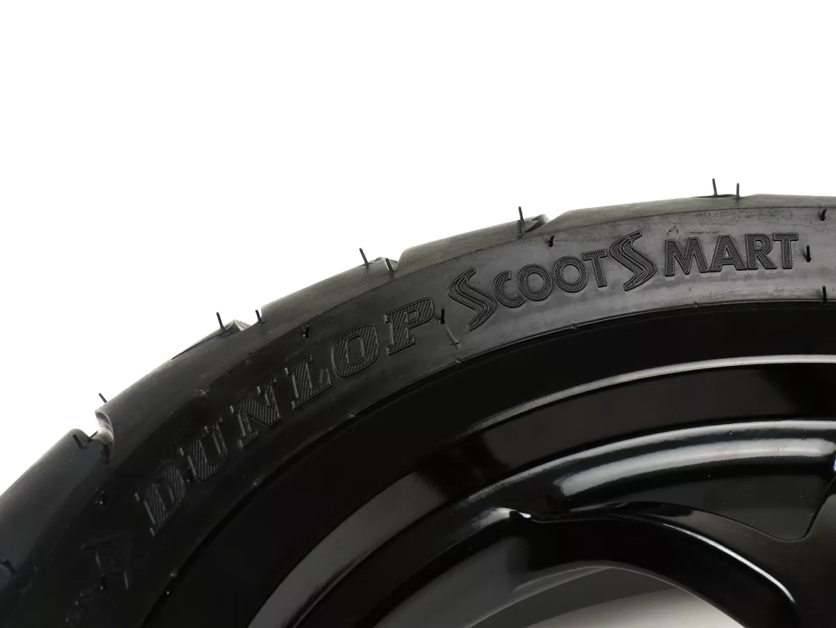 Complete wheel -BGM PRO SPORT 13 inch- DUNLOP ScootSmart 130/60-13 - Vespa GTS, GTS Super, GTV, Sei Giorni, GT 60, GT, GT L 125-310ccm - glossy black