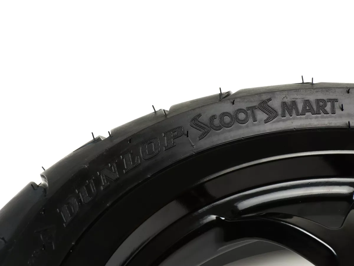 Roda lengkap -BGM PRO SPORT 13 inci- DUNLOP ScootSmart 140/60-13 - Vespa GTS, GTS Super, GTV, Sei Giorni, GT 60, GT, GT L 125-310cc - hitam mengkilap