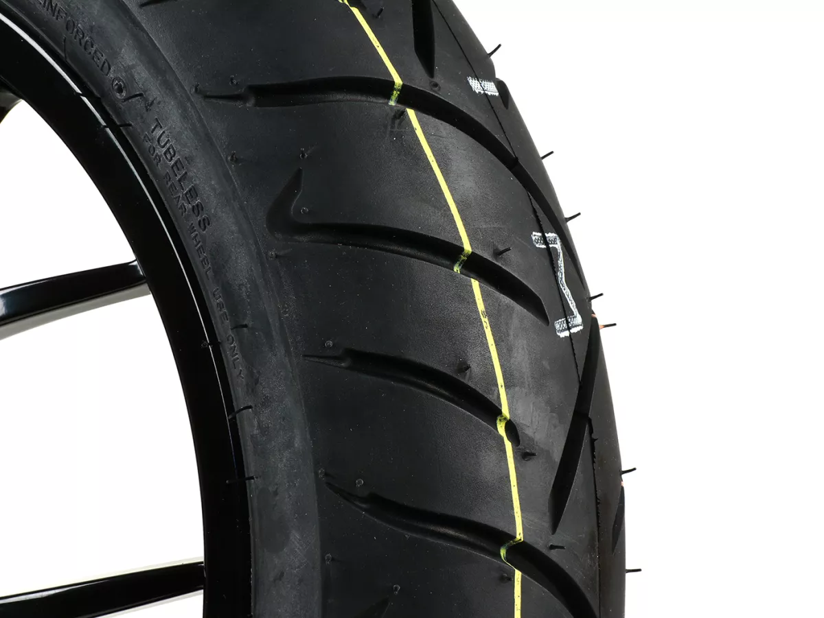 Komplett hjulsats (fram + bak inkl. monteringssats) -BGM PRO SPORT 13 tum- DUNLOP ScootSmart 120/70-13 + 130/70-13 - Vespa GTS, GTS Super, GTV, Sei Giorni, GT 60, GT, GT L 125-310ccm - blank svart