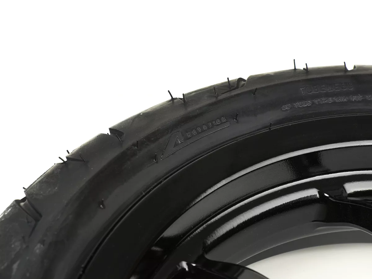 Komplett hjulsats (fram + bak inkl. monteringssats) -BGM PRO SPORT 13 tum- DUNLOP ScootSmart 120/70-13 + 130/70-13 - Vespa GTS, GTS Super, GTV, Sei Giorni, GT 60, GT, GT L 125-310ccm - blank svart