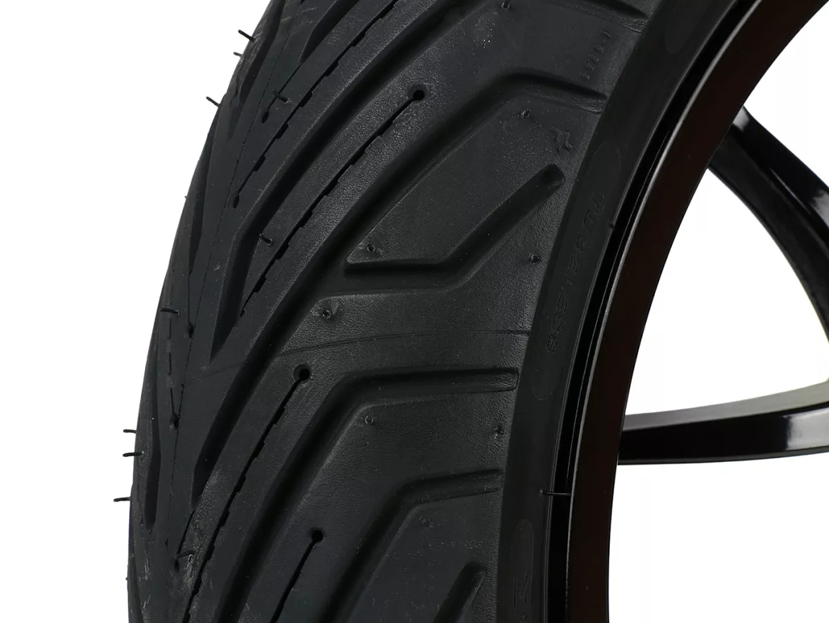 Juego completo de ruedas (delantera+trasera incl. juego de montaje) -BGM PRO SPORT 13 pulgadas- MICHELIN City Grip 2 120/70-13 + 130/70-13 - Vespa GTS, GTS Super, GTV, Sei Giorni, GT 60, GT, GT L 125-310ccm - negro brillante