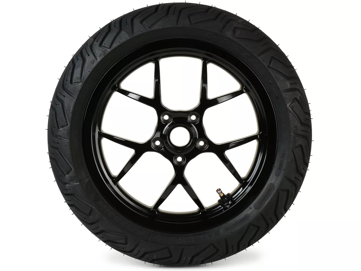 Komplett hjulsats (fram+bak inkl. monteringssats) -BGM PRO SPORT 13 tum- MICHELIN City Grip 2 130+140/60-13 - Vespa GTS, GTS Super, GTV, Sei Giorni, GT 60, GT, GT L 125-310ccm - blank svart