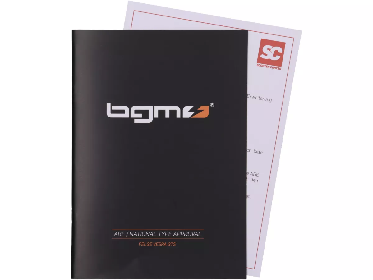 Komplett hjulsats (fram+bak inkl. monteringssats) -BGM PRO SPORT 13 tum- MICHELIN City Grip 2 130+140/60-13 - Vespa GTS, GTS Super, GTV, Sei Giorni, GT 60, GT, GT L 125-310ccm - blank svart