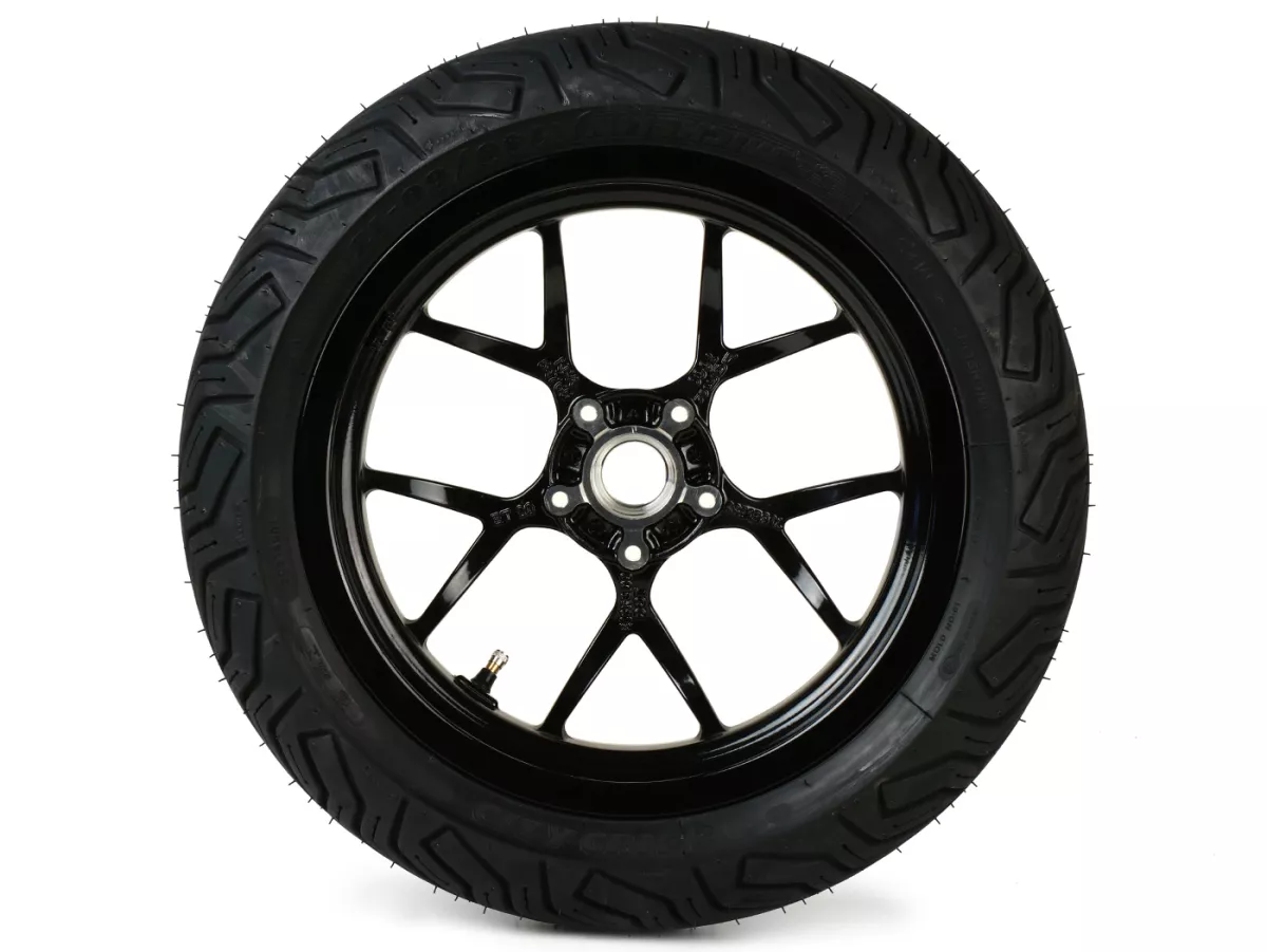 Komplett hjul -BGM PRO SPORT 13 tum- MICHELIN City Grip 2 140/60-13 - Vespa GTS, GTS Super, GTV, Sei Giorni, GT 60, GT, GT L 125-310ccm - glänsande svart