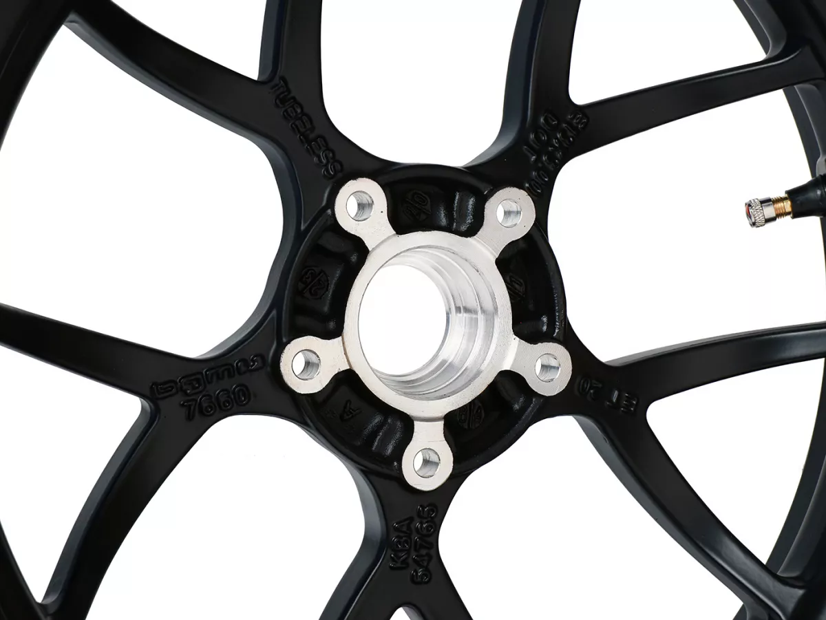 Komplett bakhjul -BGM PRO SPORT 13 tum- DUNLOP ScootSmart 2 130/70-13 - Vespa GTS, GTS Super, GTV, Sei Giorni, GT 60, GT, GT L 125-310cc - svart matt