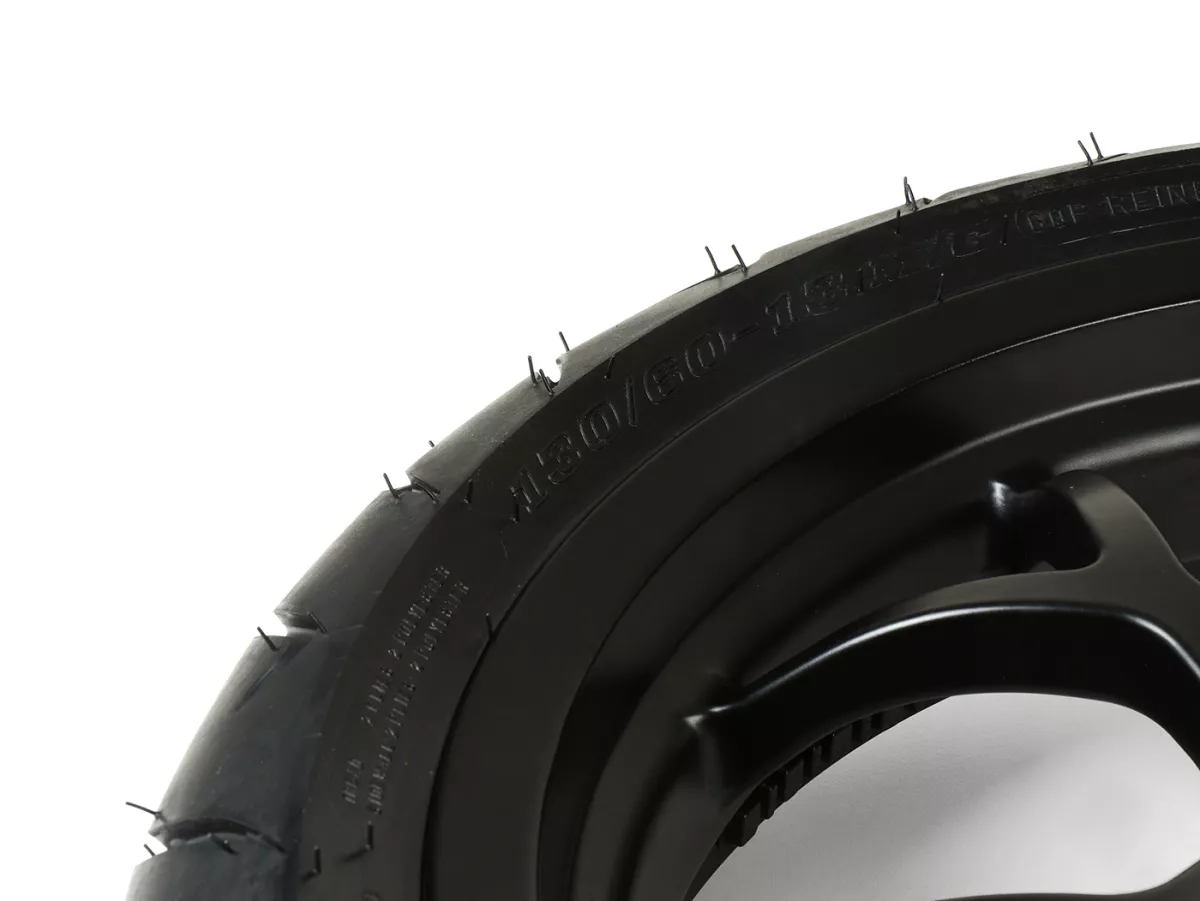 Llanta completa -BGM PRO SPORT 13 pulgadas- DUNLOP ScootSmart 130/60-13 - Vespa GTS, GTS Super, GTV, Sei Giorni, GT 60, GT, GT L 125-310cc - negro mate