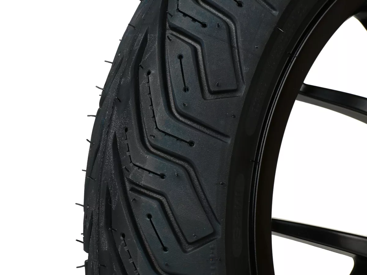 Complete wielset (voor+achter incl. montageset) -BGM PRO SPORT 13 inch- MICHELIN City Grip 2 120/70-13 + 130/70-13 - Vespa GTS, GTS Super, GTV, Sei Giorni, GT 60, GT, GT L 125-310cc - mat zwart