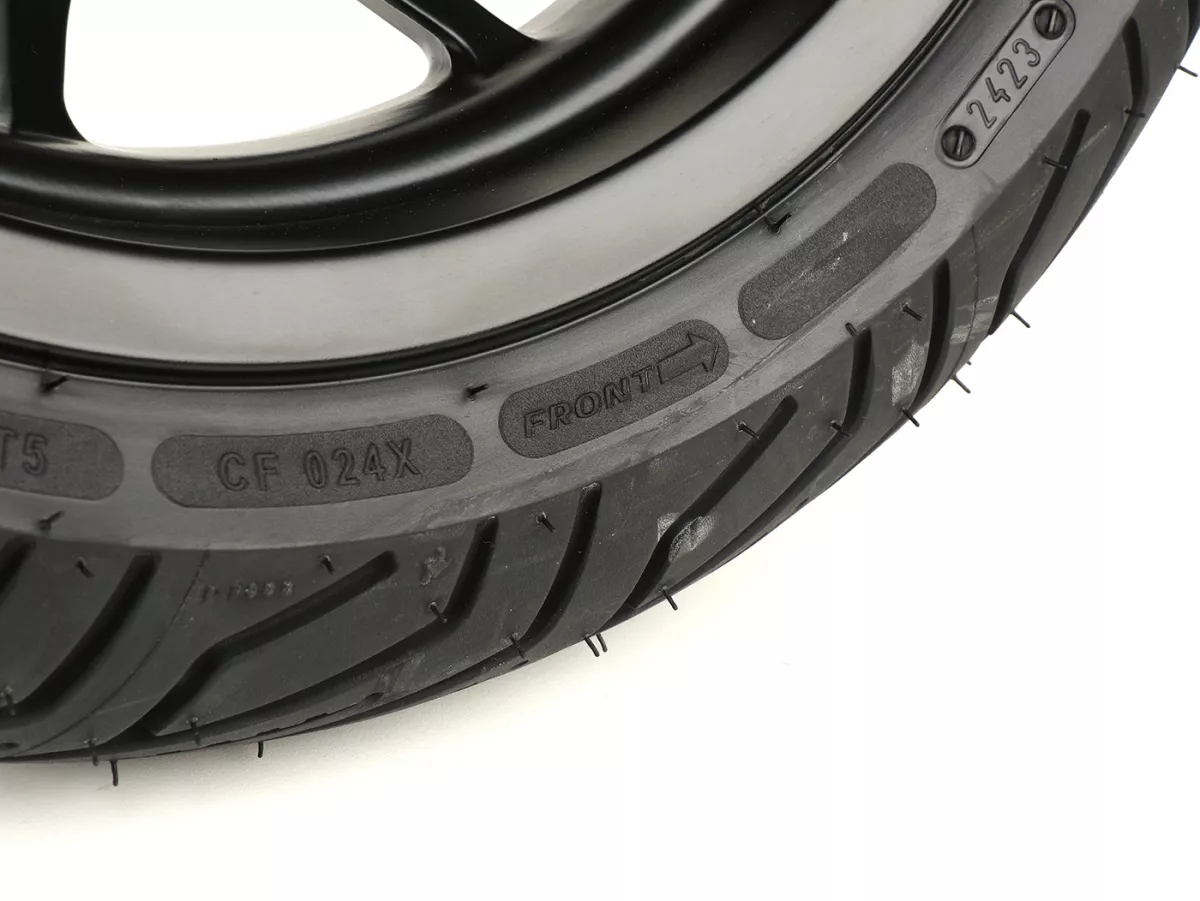 Complete wielset (voor+achter incl. montageset) -BGM PRO SPORT 13 inch- MICHELIN City Grip 2 120/70-13 + 130/70-13 - Vespa GTS, GTS Super, GTV, Sei Giorni, GT 60, GT, GT L 125-310cc - mat zwart
