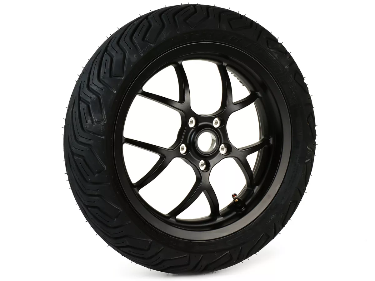 Complete wielset (voor+achter incl. montageset) -BGM PRO SPORT 13 inch- MICHELIN City Grip 2 130+140/60-13 - Vespa GTS, GTS Super, GTV, Sei Giorni, GT 60, GT, GT L 125-300ccm - mat zwart