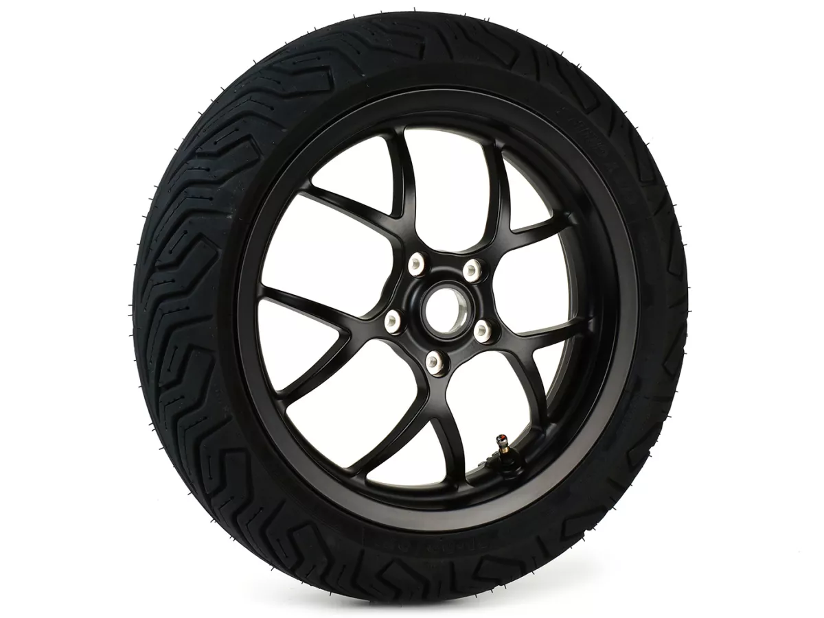 Complete wielset (voor+achter incl. montageset) -BGM PRO SPORT 13 inch- MICHELIN City Grip 2 130+140/60-13 - Vespa GTS, GTS Super, GTV, Sei Giorni, GT 60, GT, GT L 125-300ccm - mat zwart
