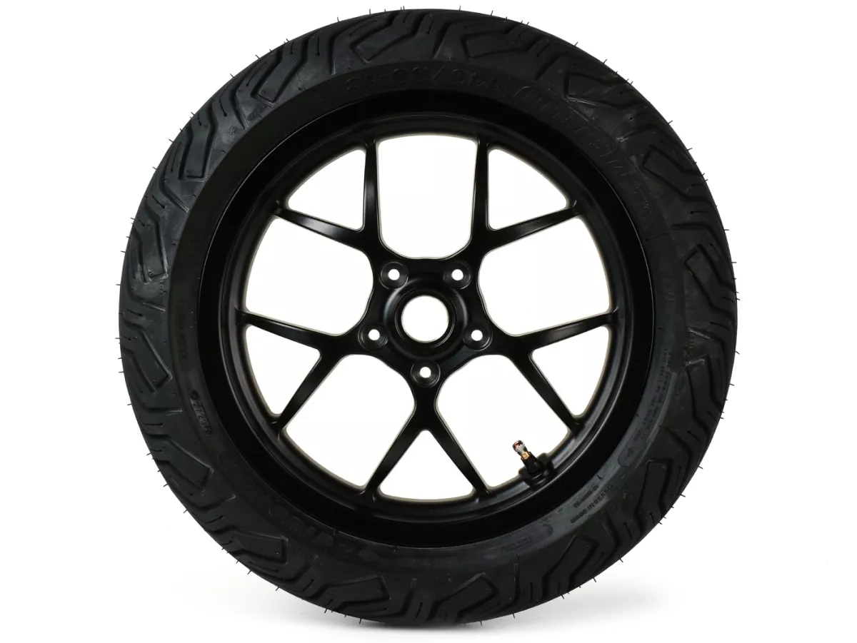 Complete wielset (voor+achter incl. montageset) -BGM PRO SPORT 13 inch- MICHELIN City Grip 2 130+140/60-13 - Vespa GTS, GTS Super, GTV, Sei Giorni, GT 60, GT, GT L 125-300ccm - mat zwart