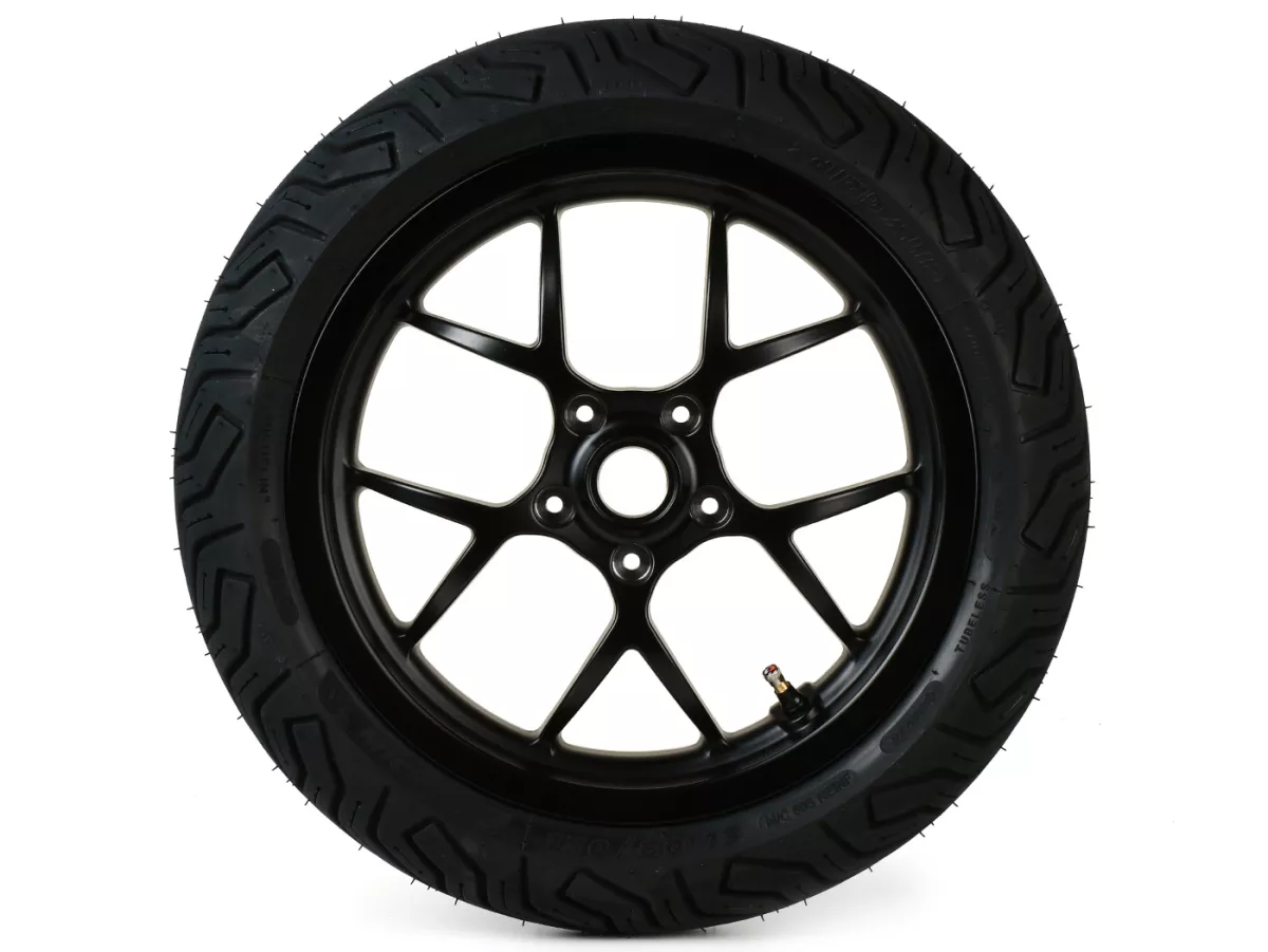 Complete wielset (voor+achter incl. montageset) -BGM PRO SPORT 13 inch- MICHELIN City Grip 2 130+140/60-13 - Vespa GTS, GTS Super, GTV, Sei Giorni, GT 60, GT, GT L 125-300ccm - mat zwart