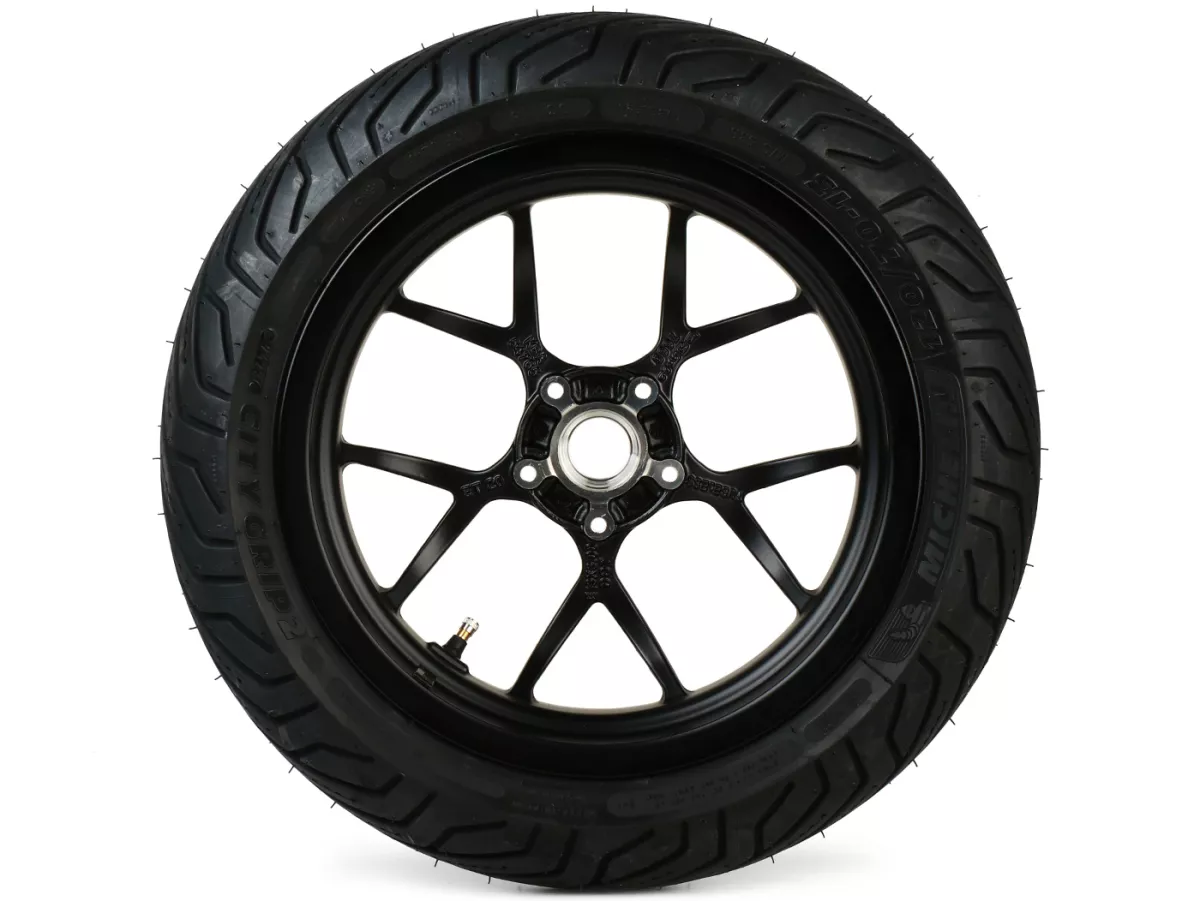 Llanta completa -BGM PRO SPORT 13 pulgadas- MICHELIN City Grip 2 120/70-13 - Vespa GTS, GTS Super, GTV, Sei Giorni, GT 60, GT, GT L 125-310cc - negro mate