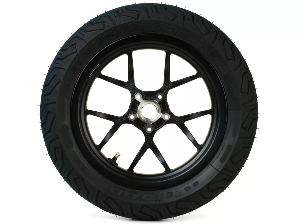 Compleet achterwiel -BGM PRO SPORT 13 inch- MICHELIN City Grip 2 130/70-13 - Vespa GTS, GTS Super, GTV, Sei Giorni, GT 60, GT, GT L 125-310cc - matzwart