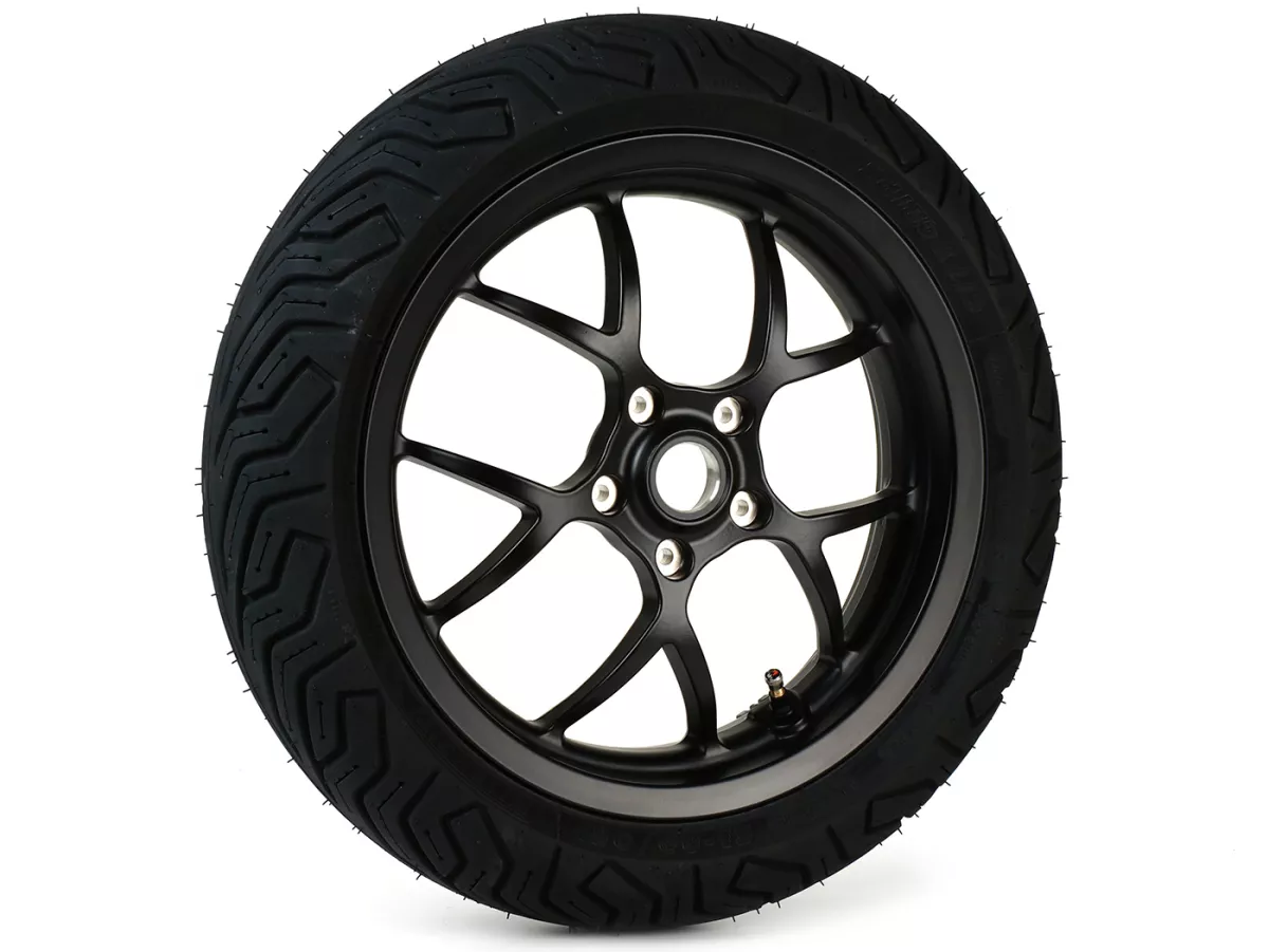Llanta completa -BGM PRO SPORT 13 pulgadas- MICHELIN City Grip 2 140/60-13 - Vespa GTS, GTS Super, GTV, Sei Giorni, GT 60, GT, GT L 125-310cc - negro mate