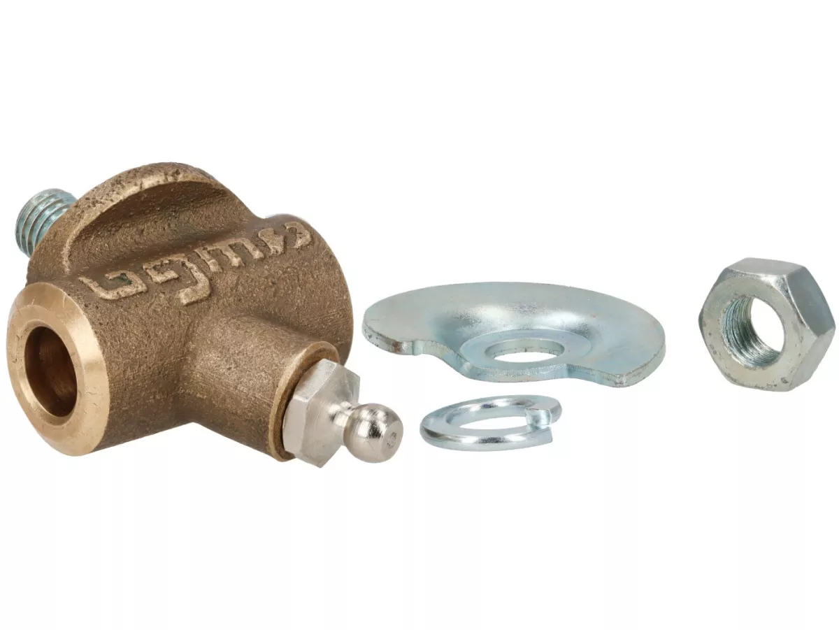 Spring bracket set (incl. spring plate and grease nipples) for front shock absorber, base fork/fork link (incl. needle roller bearing) -BGM PRO- Largeframe Sprint (VLB1T), Rally (VSD/VSE), GT/GTR125 (VNL2T), Super (VNC/VBC), TS125 (VNL3T), VNA, VNB, VBA,
