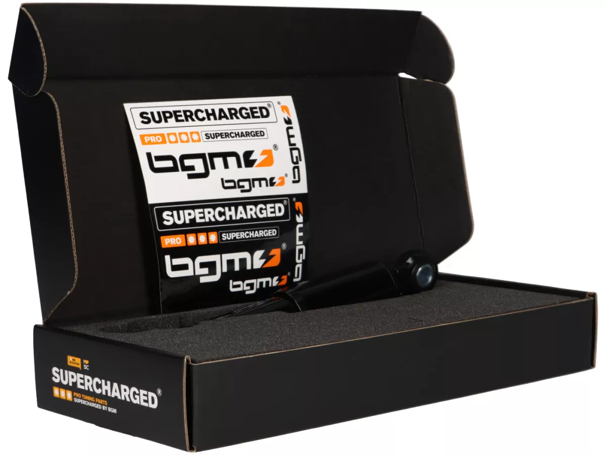Schokdemper voor -BGM PRO TOURING- Vespa Largeframe Rally180/200 (VSD1T/VSE1T), Sprint150 (VLB1T), GT125 (VNL2T), GTR125 (VNL2T), TS125 (VNL3T), GL150 (VLA1T), Super (VNC/VBC), VNA, VNB, VBA, VBB, Breedframe V30-33, VM, VN, VL, GS150 / GS3 (VS1-5T), ACMA