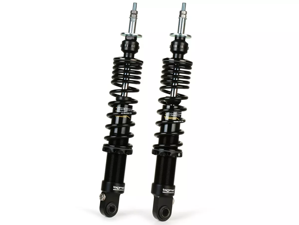 Jeu d'amortisseurs arrière -BGM PRO SC/R1 SPORT V2 - Vespa GT, GTL, GTV, GTS 125, 300, 310 (toutes les années), GTS SUPER 300 HPE, SUPERSPORT 300, SUPERTECH 300 HPE - noir