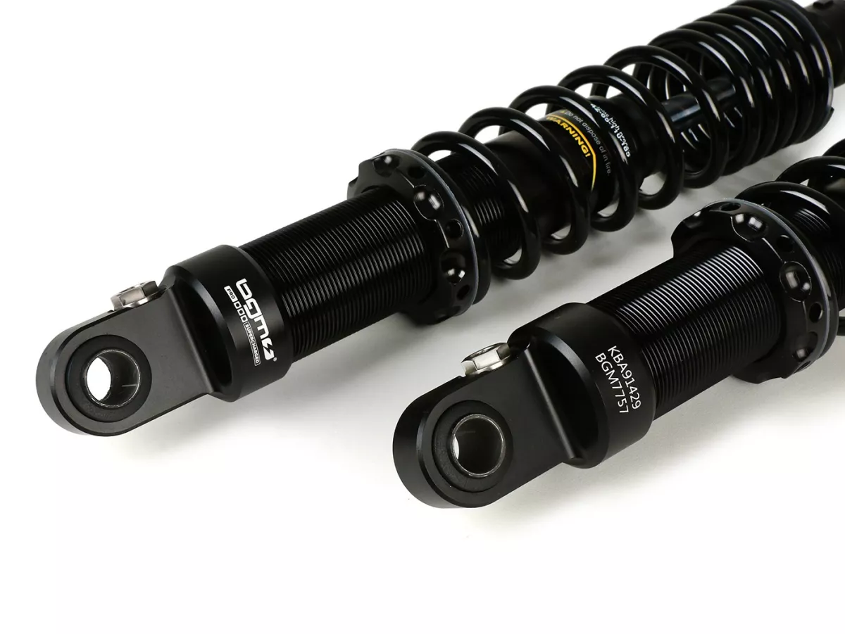 Jeu d'amortisseurs arrière -BGM PRO SC/R1 SPORT V2 - Vespa GT, GTL, GTV, GTS 125, 300, 310 (toutes les années), GTS SUPER 300 HPE, SUPERSPORT 300, SUPERTECH 300 HPE - noir
