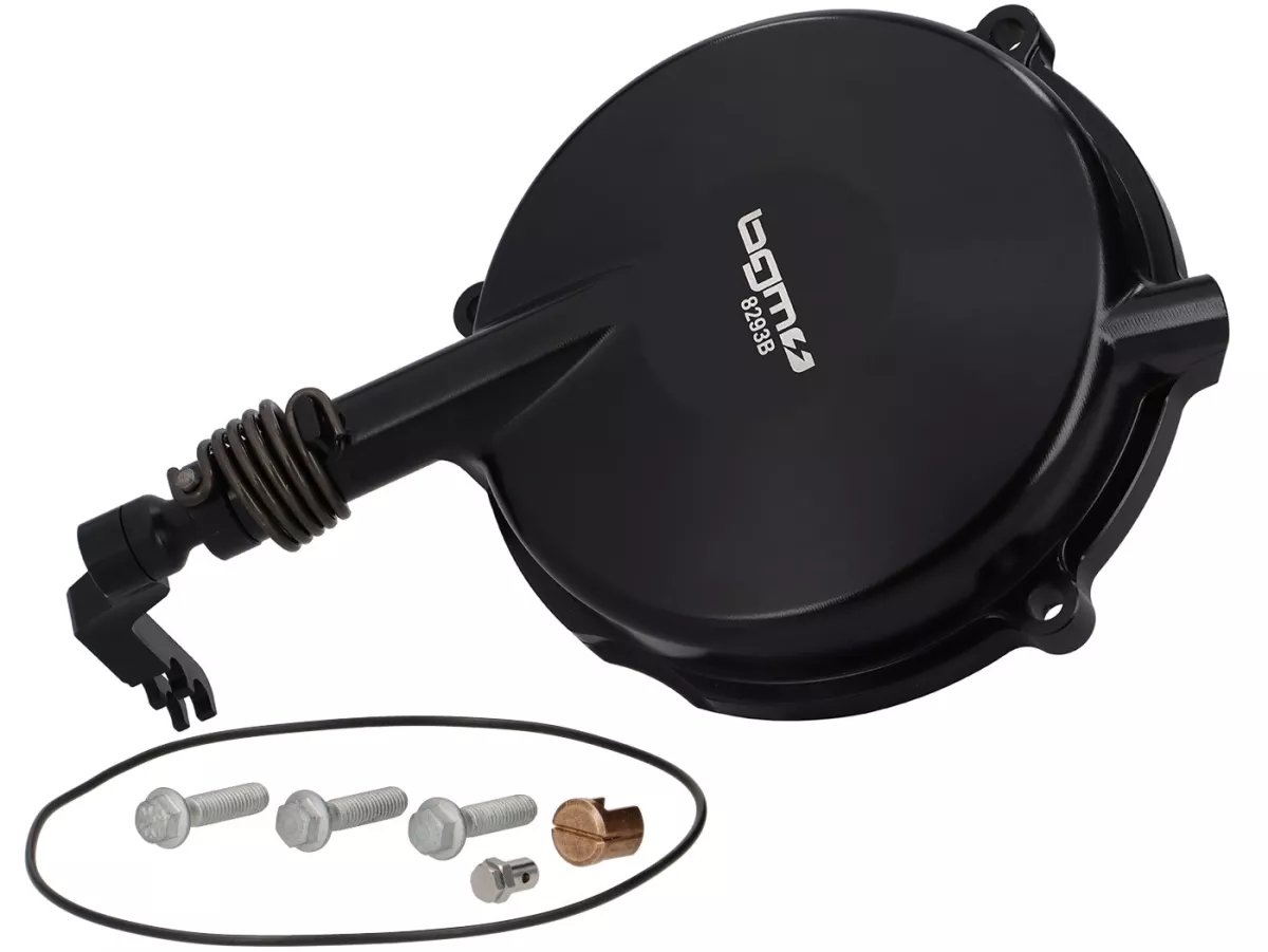 Carter d’embrayage complètement -BGM Pro Superstrong CNC Vespa Largeframe (1958-1962)- conversion en type d'embrayage Vespa PX pour Vespa VBA1T, VBB1T, VNA2T, VNB1T-VNB3T, VGLA1T, VGLB1T, noir