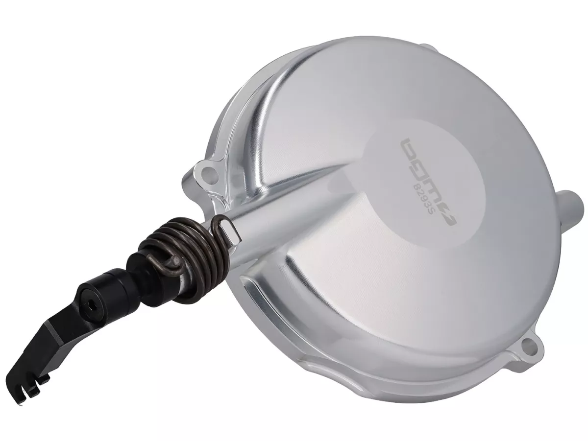 Tapa de embrague completa -BGM Pro Superstrong CNC Vespa Largeframe (1958-1962)- Conversión a embrague tipo PX para Vespa VBA1T, VBB1T, VNA2T, VNB1T-VNB3T, VGLA1T, VGLB1T, plata