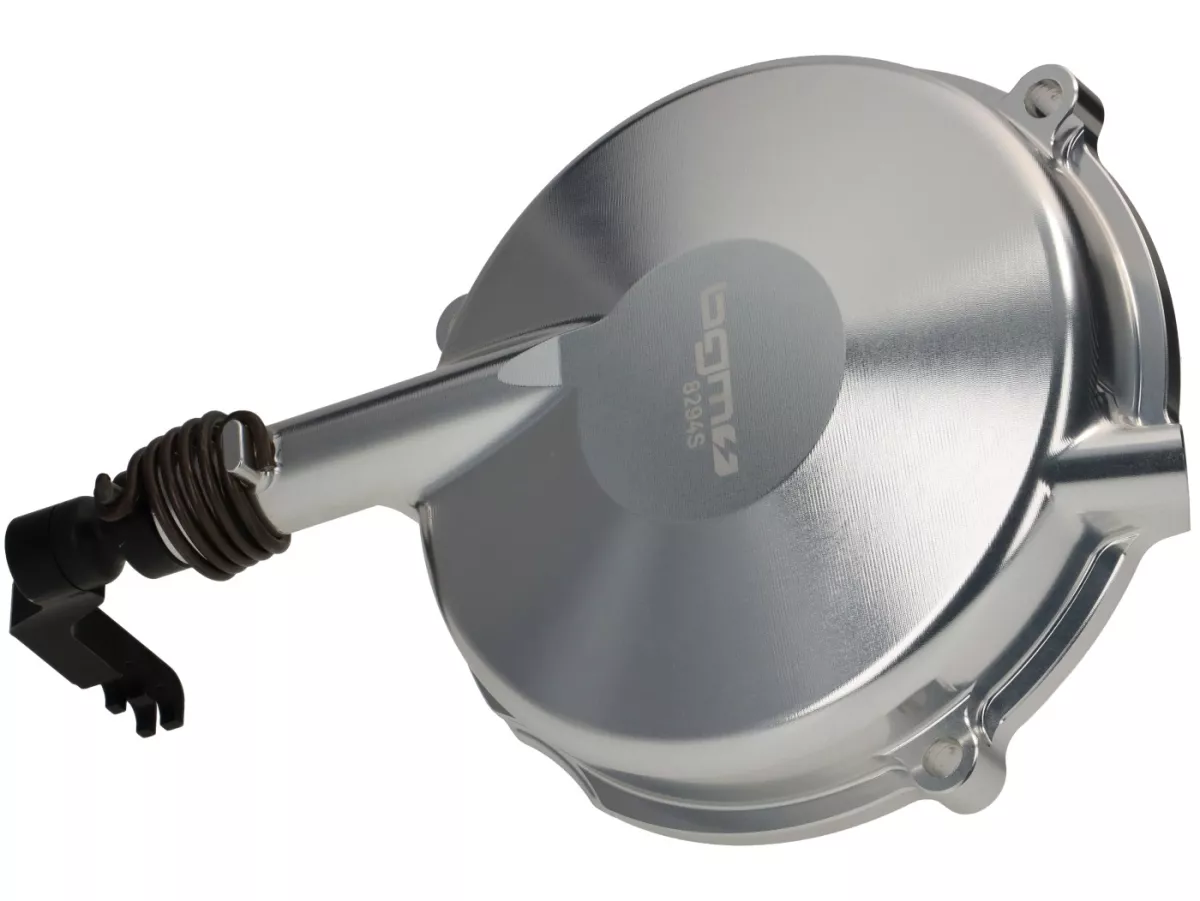 Tapa de embrague completa -BGM Pro Superstrong CNC Vespa Largeframe (1962-2016)- Vespa PX, T5 125cc, Cosa, Rally, Sprint, VNB4T-VNB6T, VBB2T, VNC1T, VLA1T, VBC1T, VNL2T, VNL3T, plata