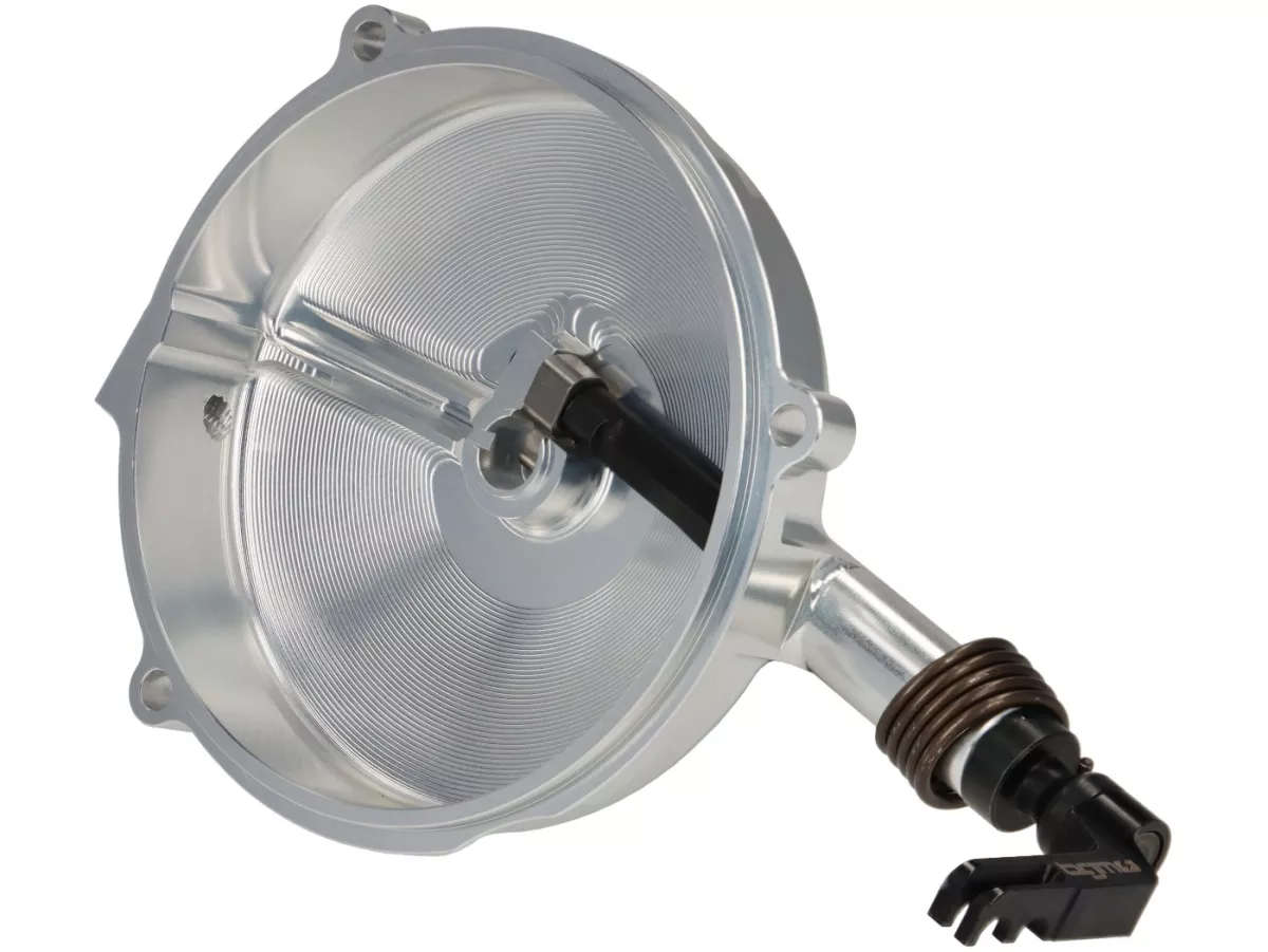 Tapa de embrague completa -BGM Pro Superstrong CNC Vespa Largeframe (1962-2016)- Vespa PX, T5 125cc, Cosa, Rally, Sprint, VNB4T-VNB6T, VBB2T, VNC1T, VLA1T, VBC1T, VNL2T, VNL3T, plata