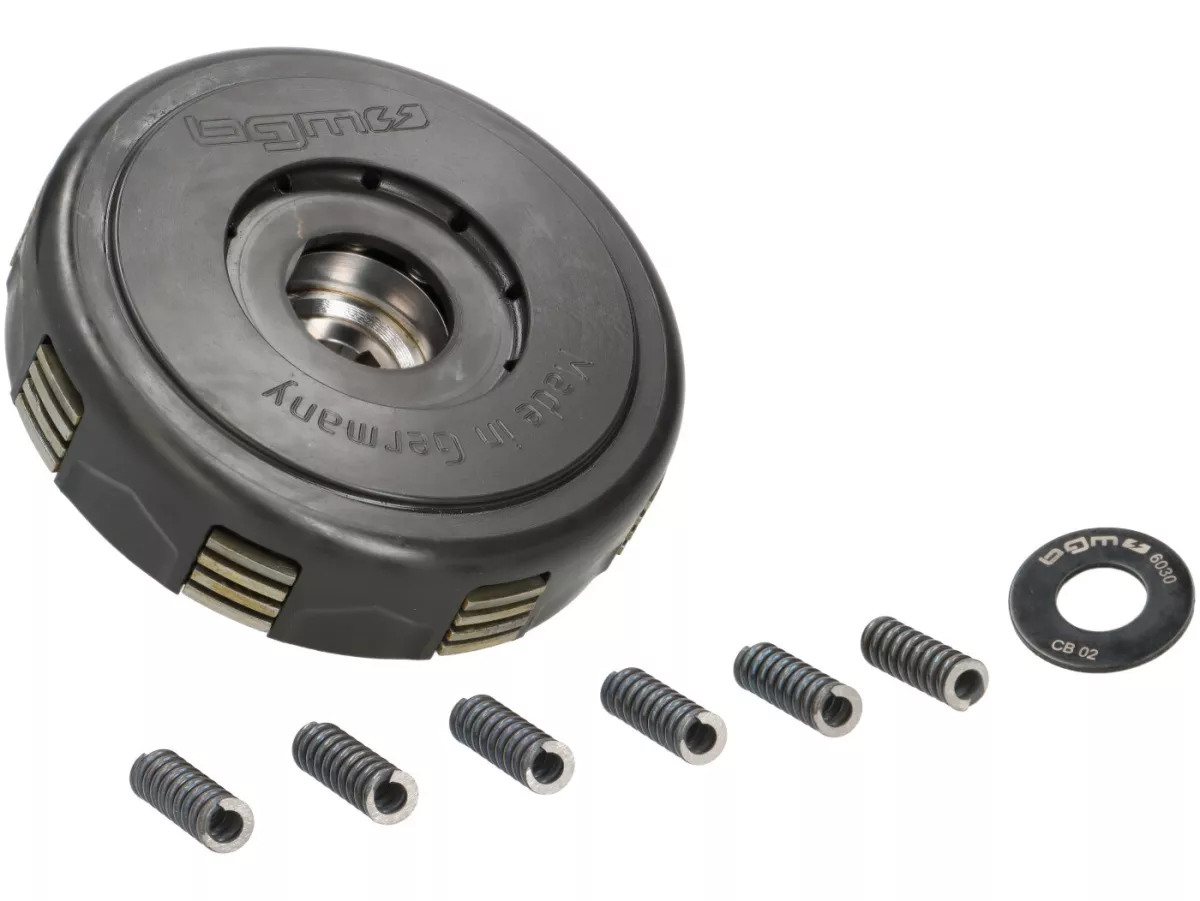 Clutch incl. conversion clutch cover and primary drive set -BGM Pro Superstrong 2.0 CR80 Ultralube SPORT Alu, type Cosa2/FL - primary gear BGM Pro 63 tooth (straight) - Vespa Largeframe VNA, VNB1T (-M68988), VBA (-M124018), VBB1T (-M9224), VGLA, VGLB, VNC