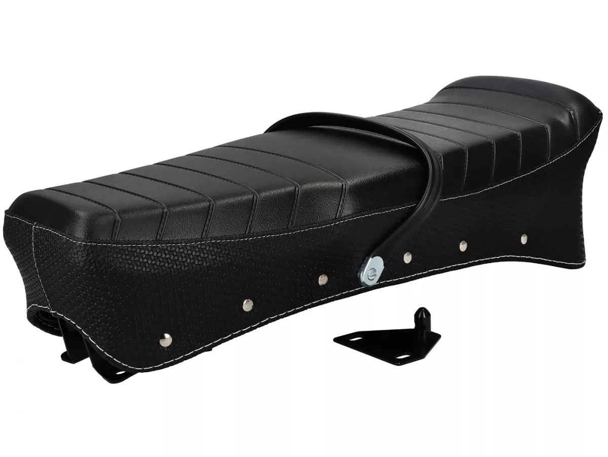 Seat -BGM PRO- Lambretta GP 200 electronic - Vintage black with white stitching