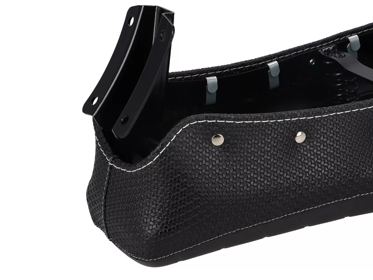 Seat -BGM PRO- Lambretta GP 200 electronic - Vintage black with white stitching