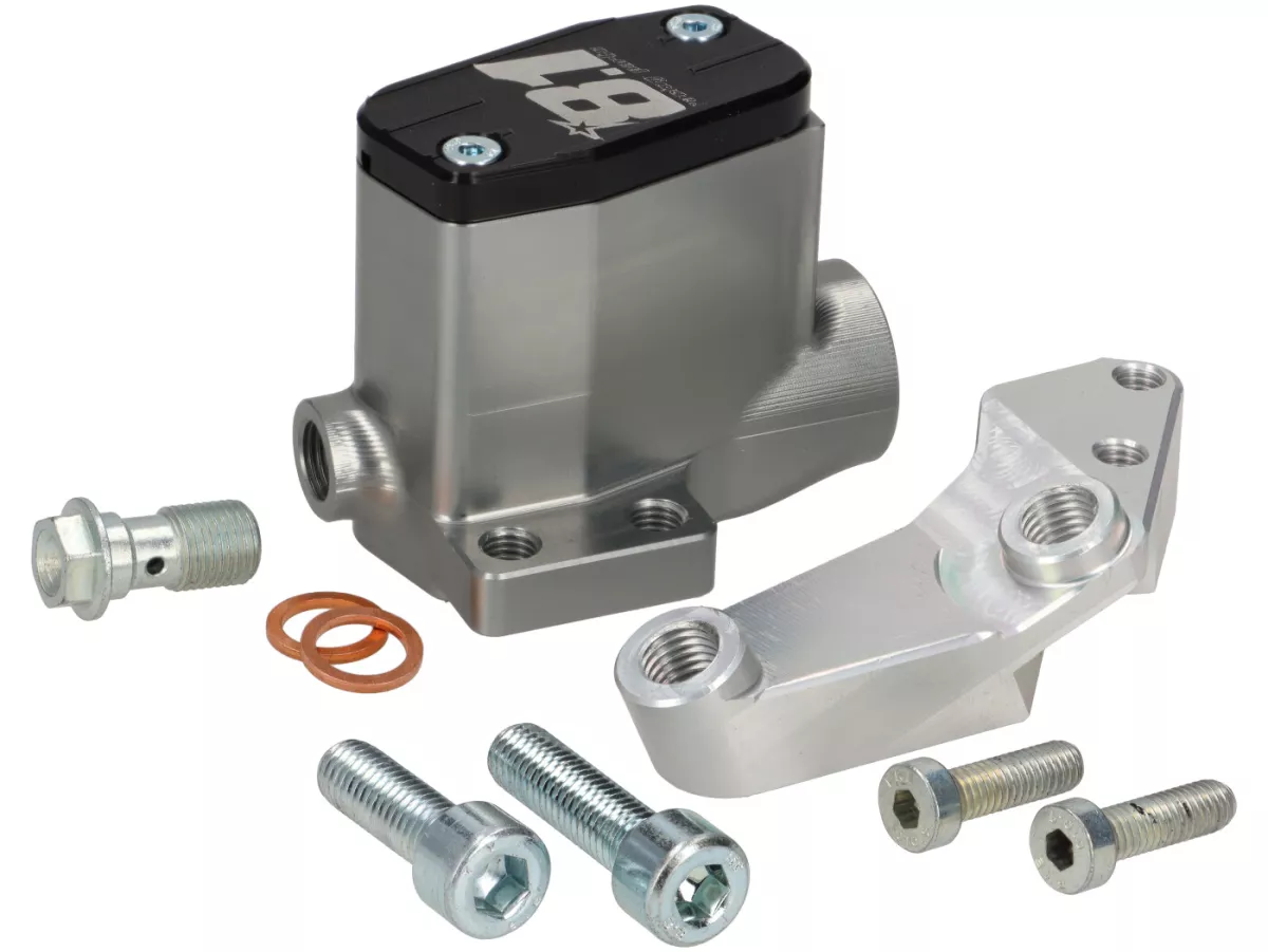 Rempomp voor -8.1 OTTOPUNTOUNO- zuiger Ø=11mm, CNC - Vespa V50 Speciaal, V50 Elestart- rechts, zilver
