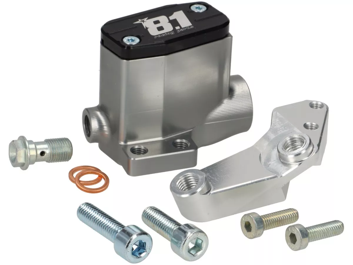 Voorrem pomp -8.1 OTTOPUNTOUNO- zuiger Ø=11mm, CNC - Vespa V50 Speciaal, V50 Elestart- rechts, zwart