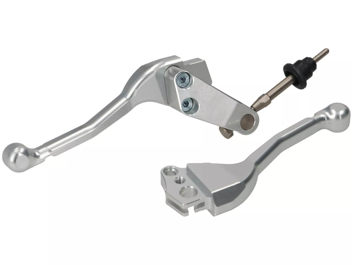 Maître de cylindre de frein (avant) -8.1 OTTOPUNTOUNO- piston Ø=11mm, CNC - Vespa​ PV, ​ET3, ​GT, ​GTR, ​Super, ​TS, Sprint, SS180, ​Rally- droit, argenté
